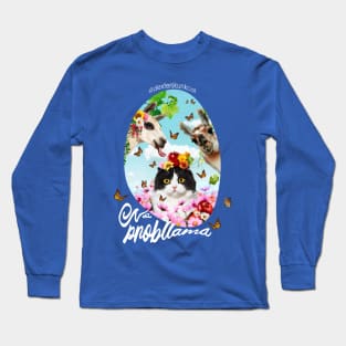 Cat and Llama friends Long Sleeve T-Shirt